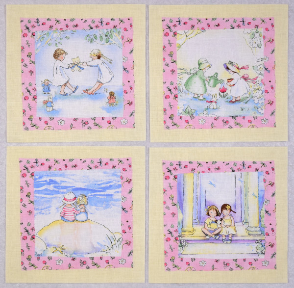 Mädchen 4 kleine Panels Kinder "Best Friends" Set 2