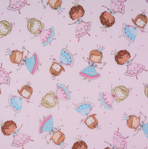 Prinzessin Patchworkstoff Her Majesty Glitter rosa