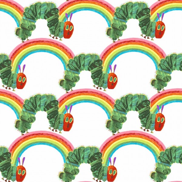 patchworkstoff raupe nimmersatt kinderstoff regenbogen raupe 30
