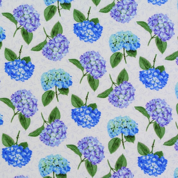 Patchworkstoffe Hortensien Hydrangea Garten Blumen