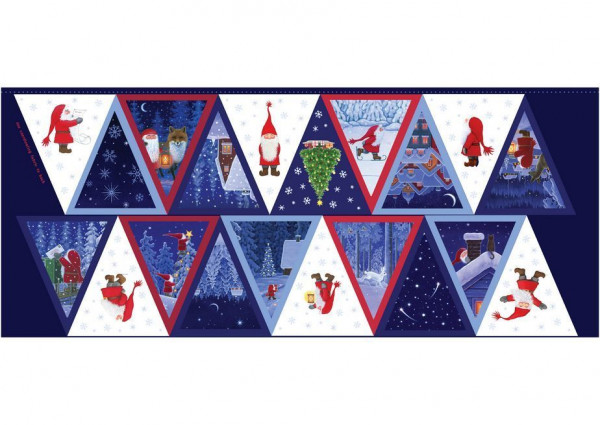 patchworkstoff weihnachten tomte keep believing wimpelkette diy panel 110