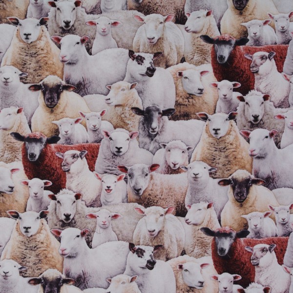 Patchworkstoff Bauernhoftiere Schafe Tiere "Animal Farm"
