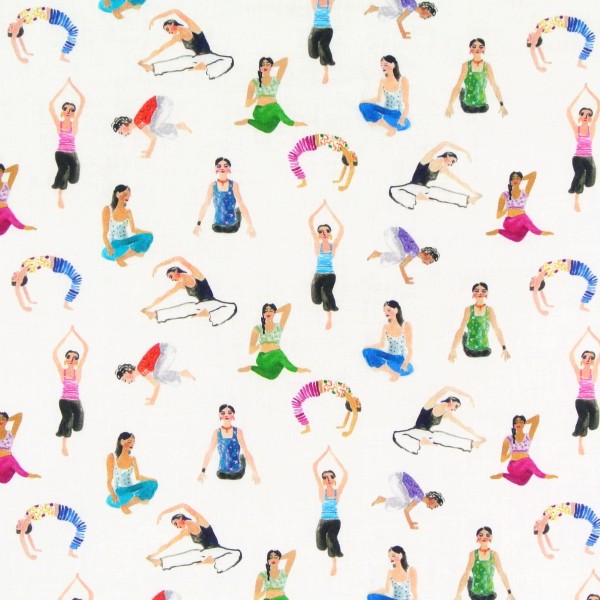 Patchworkstoff Yoga Frauen No Place Like Om