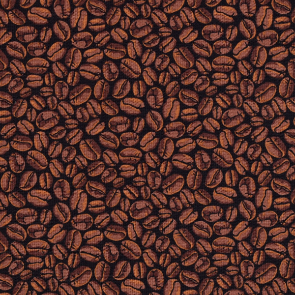 Patchworkstoff Kaffee Kaffeebohnen Cafe Culture braun