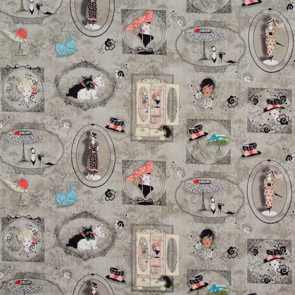 Patchworkstoff Frauen Mode Frou Frou Motive Webware