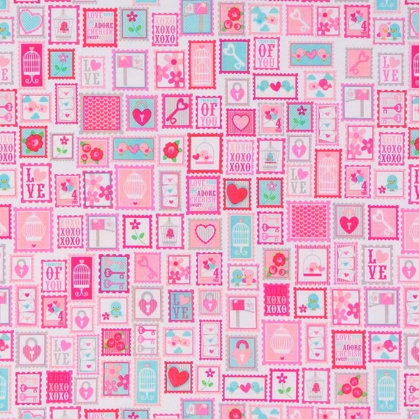 Lovey Dovey kleine Vögel Herzen Labels