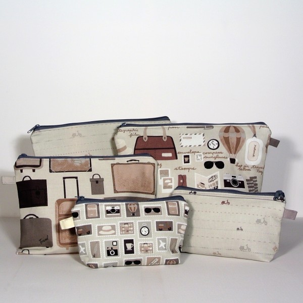 SALE Patchworkstoff Slow Travel DIY Panel Täschchen Selbernähen