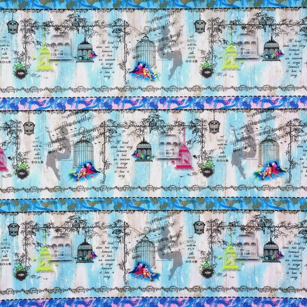 Patchworkstoff Romantk "Song Bird" Singvögel Bordüre