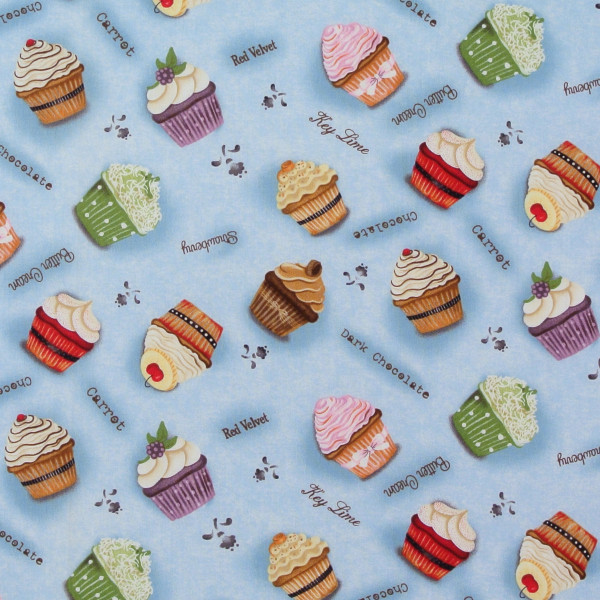 0,50 m Cupcakery Cupcakes Backen Muffins hellblau