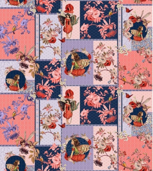 Elfen Flower Fairies "Elderberry" Patchworkstoff Bilder