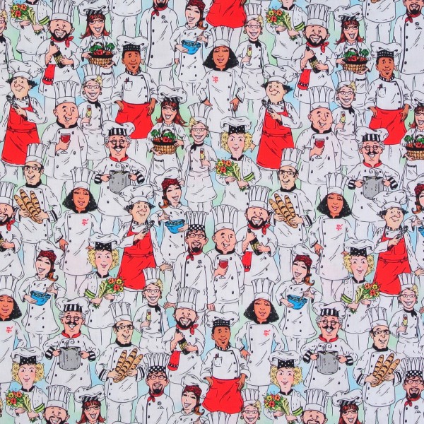 Patchworkstoff Köche Köchinnen Kochen Chiefs Special