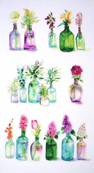 Patchworkstoff Blumen Panel "Radiance" Webware