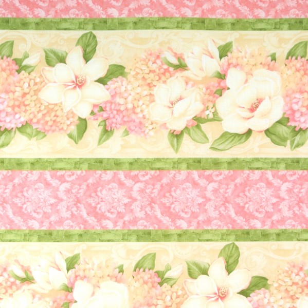 Sale Patchworkstoff Blumen Rosen Bordüre "Classic Garden"
