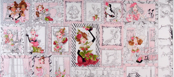 0,40 m Loralie Patchworkstoff Frauen Mode "Sew Paree"