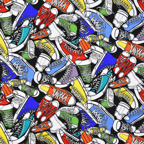 Patchworkstoff Kinder Turnschuhe Sneakers Webware