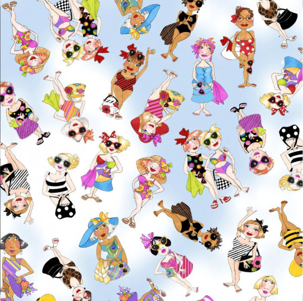 Loralie Frauen Beauty Beach Strand Patchworkstoff