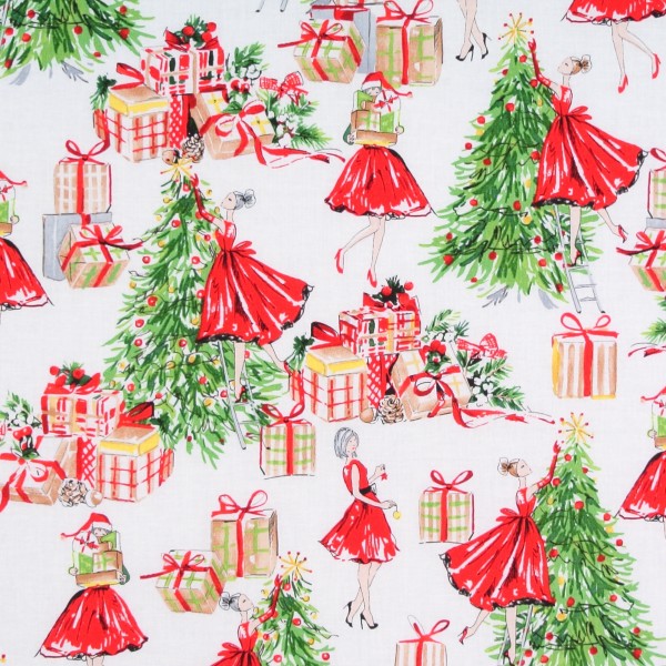 SALE Weihnachten Frauen Weihnachtsbaum 50er Jahre Retro