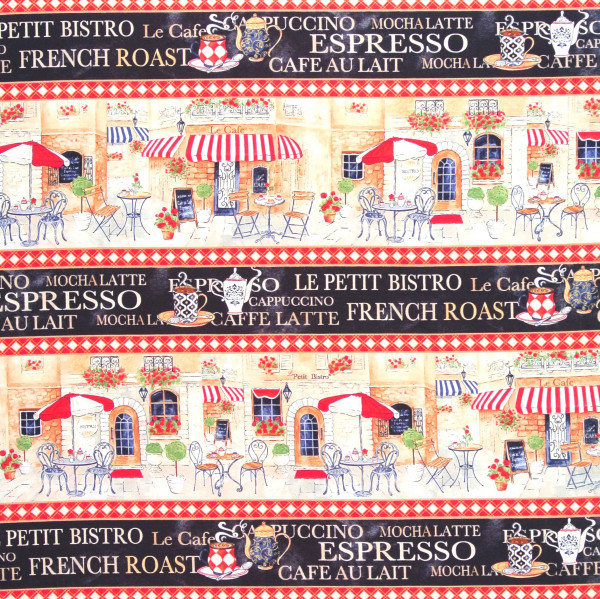 0,8 m Le Petit Bistro Kaffeehausbordüre