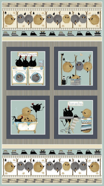 Wash Day Waschtag Schafe Panel