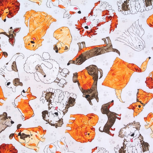 Patchworkstoff Hunde Hundestoff Funny Pets