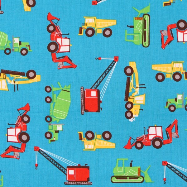 SALE Patchworkstoff Baufahrzeuge Fahrzeuge Ruff N' Tuff