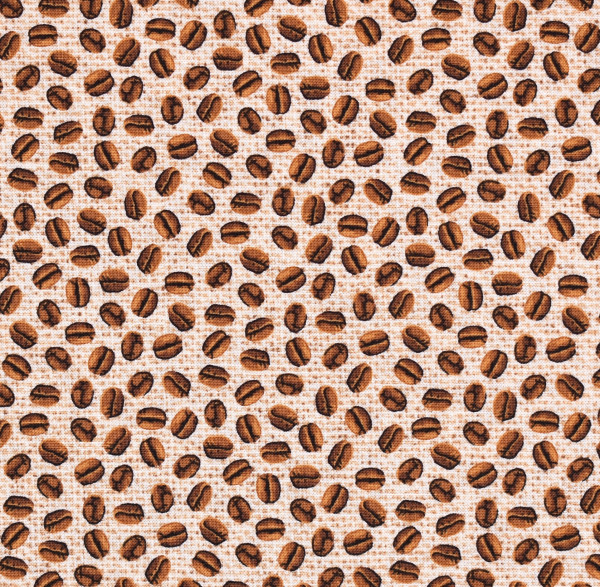 Patchworkstoff Kaffee Kaffeebohnen Cafe Culture beige