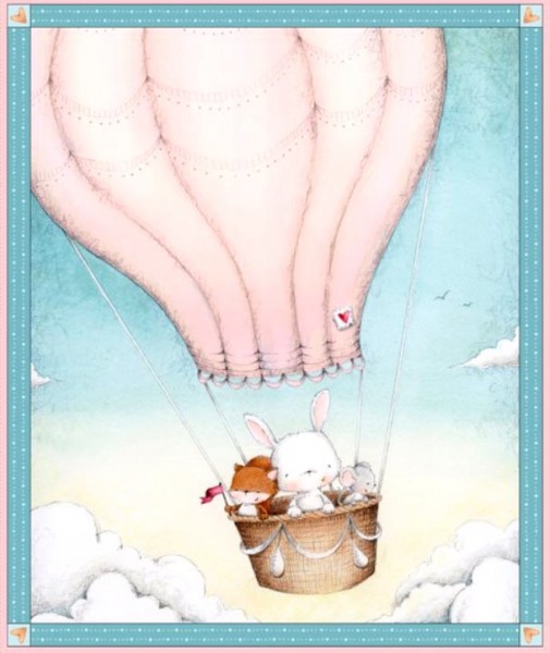 Up and Away Ballon Hase Maus