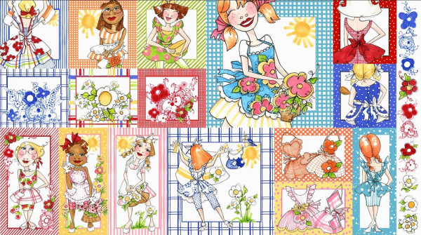 Loralie Patchworkstoff Frauen Mode "Apron" Panel