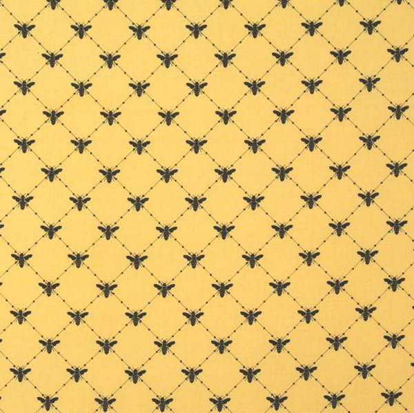 0,7 m Loralie Patchworkstoff Bee Happy Bienen