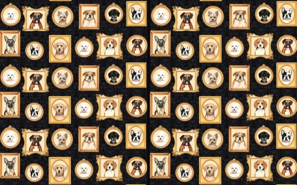 0,65 m Faithful Friends Hunde Bilder Panel
