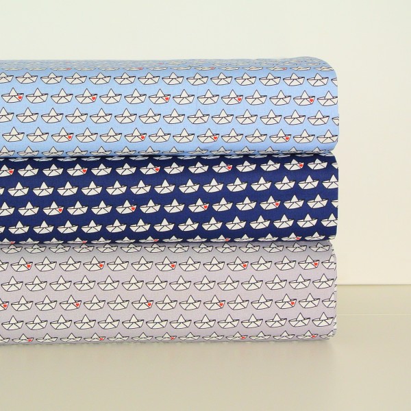 Stoffpaket Baumwollstoff Love Boat Boote 3 Stoffe je 50 cm