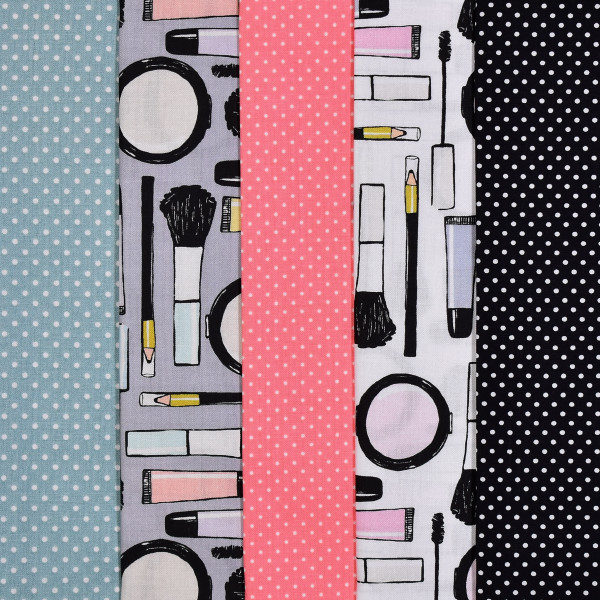 SALE Patchworkstoff Stoffpaket Glamorama Frauen 5 Stoffe
