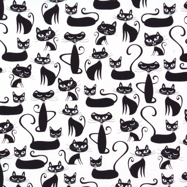 Retro schnurrende Katzen auf Weiss