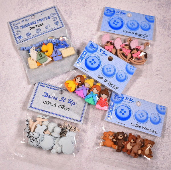 SALE Dekoknöpfe Prinzessin Dress it up Knöpfe Kinder Set 5