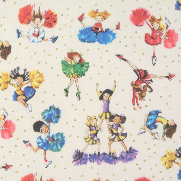 Patchworkstoff Kinderstoff Mädchen Active Kids Cheerleader
