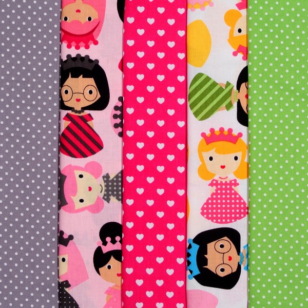 SALE Stoffpaket Baumwollstoff Kinder Prinzessin