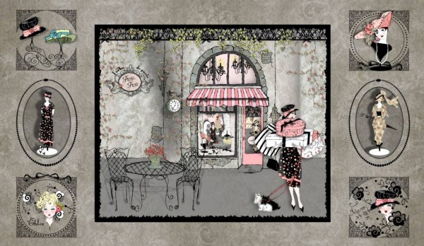 Patchworkstoff Frauen Mode Frou Frou Panel Webware