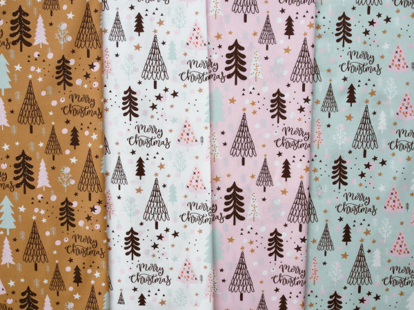 Stoffpaket "Merry Christmas" Baumwolle Webware 4 Stoffe