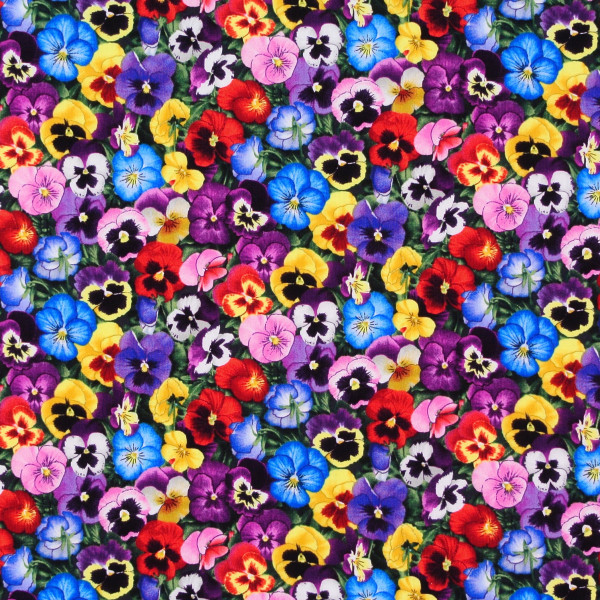 Stiefmütterchen Blumen Lovely Pansies Garten bunt Webware