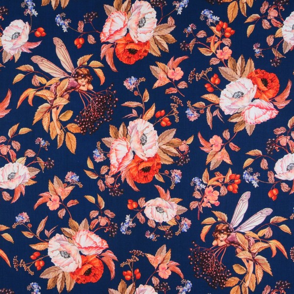 0,75 m Elfen Flower Fairies "Elderberry" Patchworkstoff