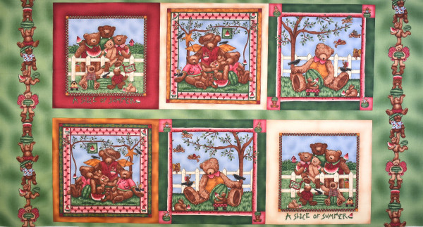 Patchwork Panel Bären "Slice of Summer" Melonen Teresa Kogut