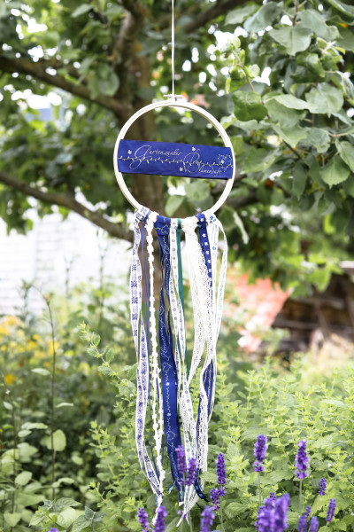 Webbänder Bänderpaket "Blumenduft" acufactum Bändermix blau