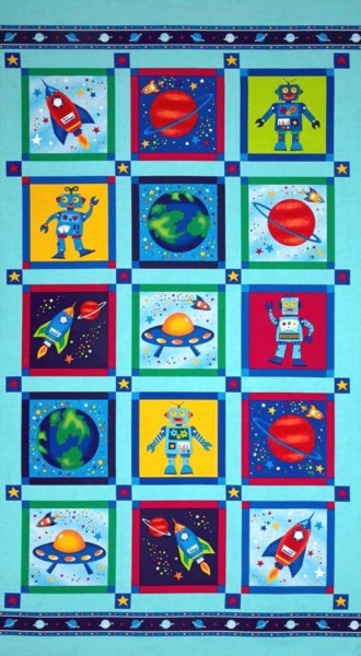 Raumfahrt Astronauten Roboter Planeten Weltraum Panel