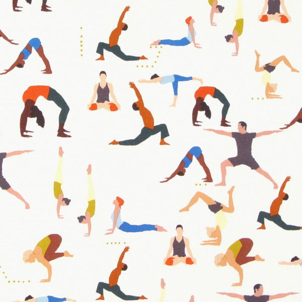 patchworkstoff yoga männer namaste alexander henry beige 30