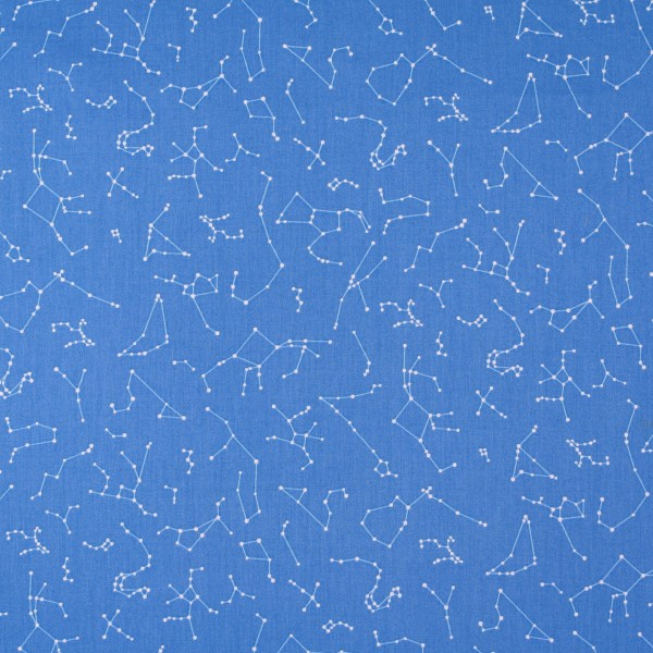 SALE Patchworkstoff Space Weltraum Sternbilder blau