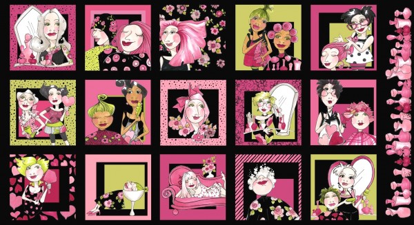 Loralie Frauen "Love Your Look" Patchworkstoff Panel