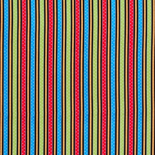 SALE 0,9 m Patchworkstoff Schule School Days Streifen dunkel