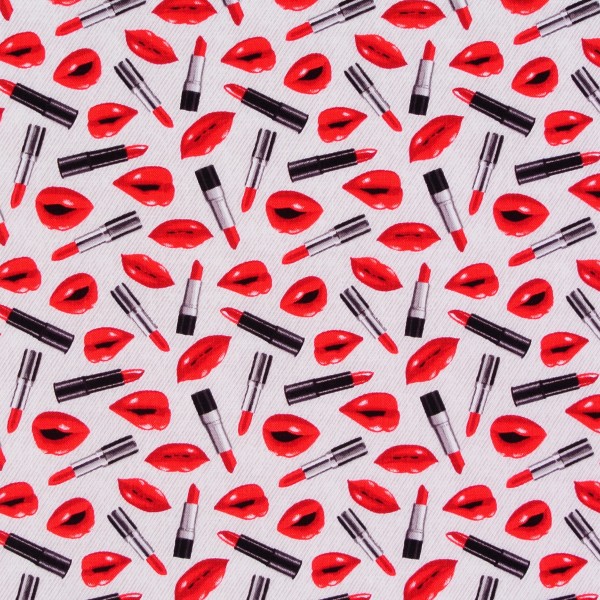 Frauen Lippenstifte Make up hellgrau Patchworkstoff