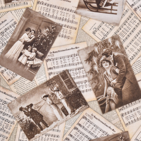 Weihnachten Vintage nostalgische Motive in Sepia