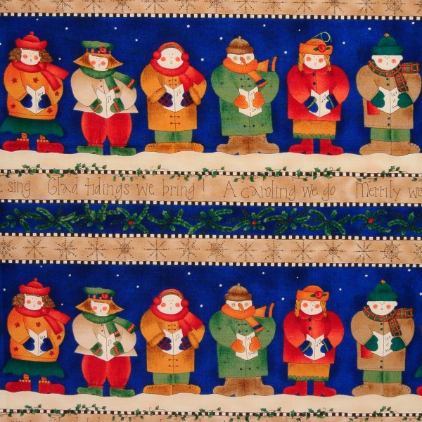Patchworkstoff Kari Pearson Weihnachtsinger Kinder